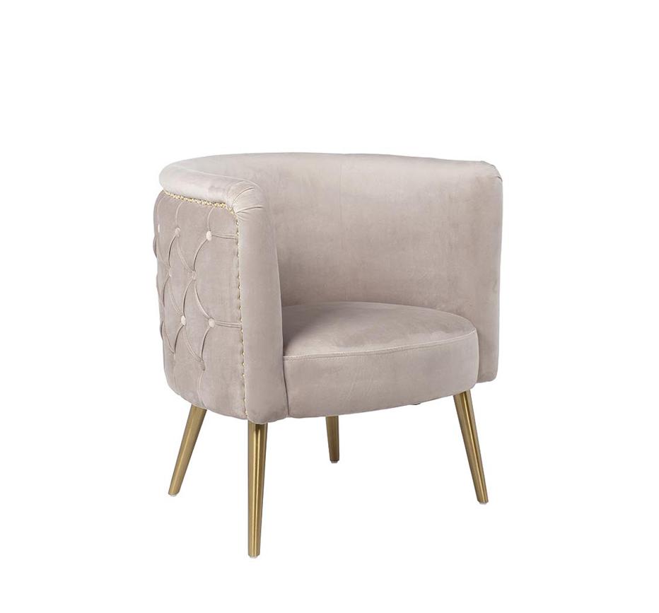 Кресло велюр жемчужно-серый 48MY-2533 PEG GLD Гарда Декор
