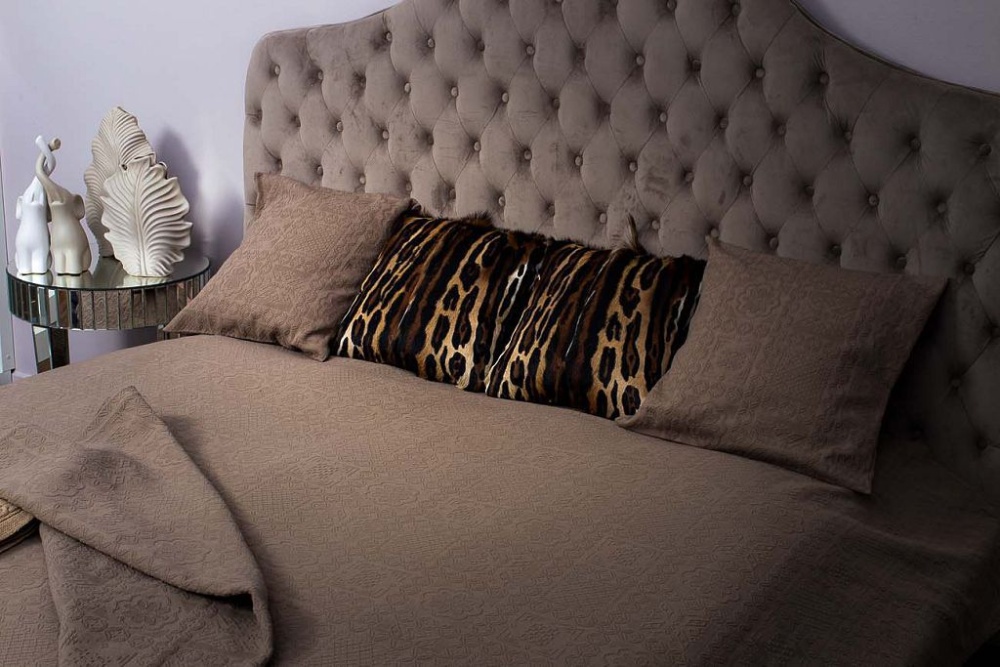 Покрывало полуторное 150х210 кофейное natalie 16amr-natalie pk1.cof